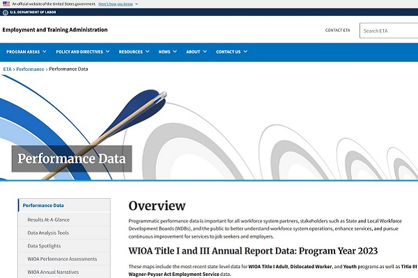 screenshot of website